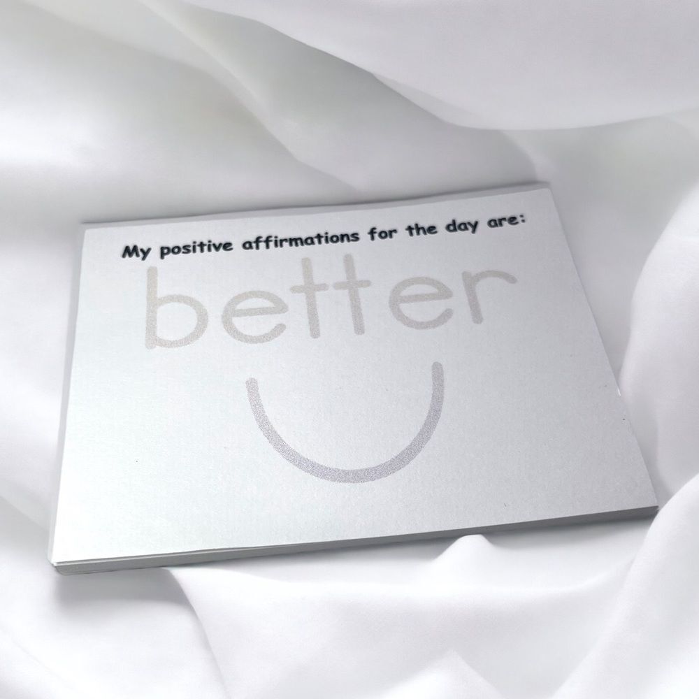 NWT Better U MY POSITIVE AFFIRMATIONS FOR THE DAY ARE: Sticky notes Notepad